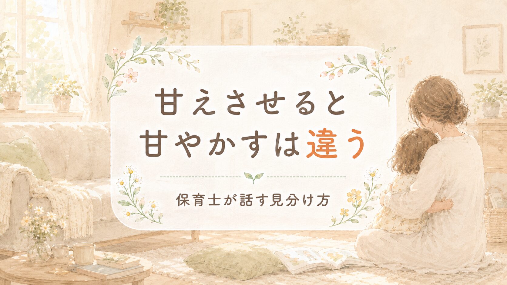 甘えさせると甘やかすは違う。保育士が話す見分け方。
