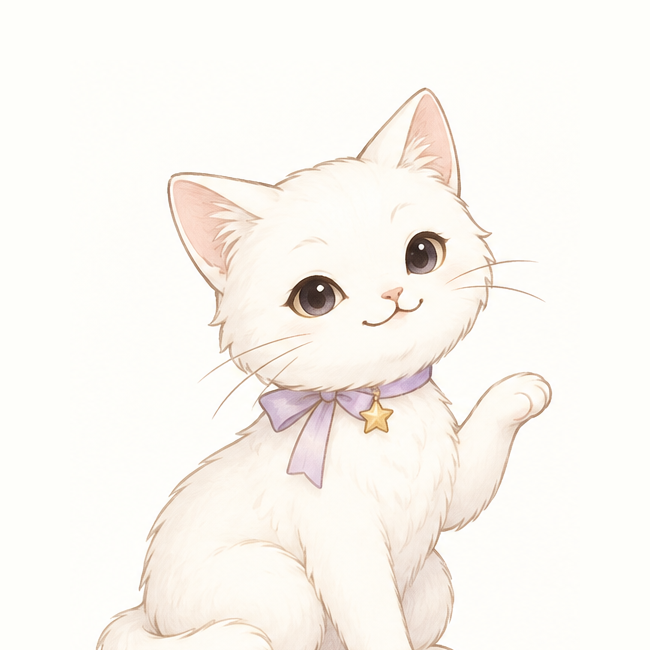 わかばの白猫キャラクター